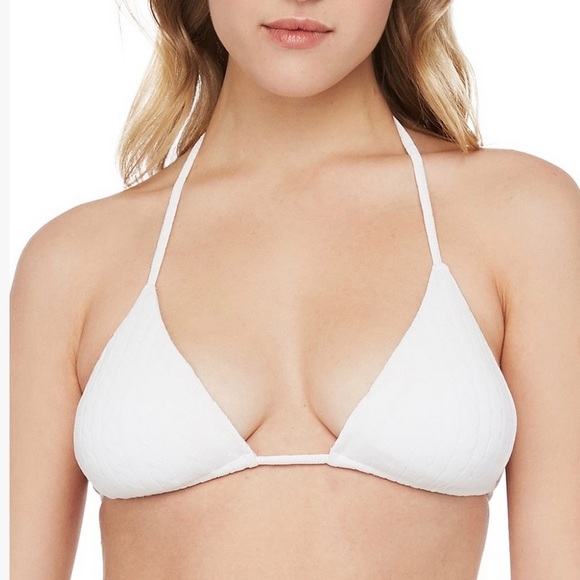 POLO RALPH LAUREN Cable Rib-Knit Triangle Top - Picture 2 of 7